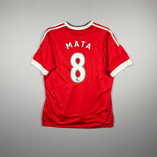 Manchester United 15/16 MUN Trikot (XL) "9 Mata" Adidas