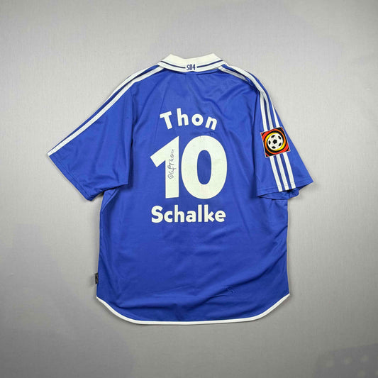 FC Schalke 04 00/01 S04 Trikot (XL) "10 Thon" Adidas