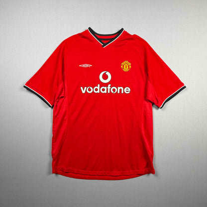 Manchester United 00/01 MUN Trikot (XL) "7 Beckham" Umbro