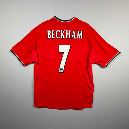Manchester United 00/01 MUN Trikot (XL) "7 Beckham" Umbro