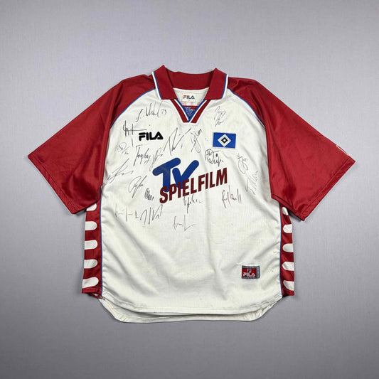 Hamburger SV 00/01 HSV Trikot (XL) "Autogramme + Individualflock" Fila