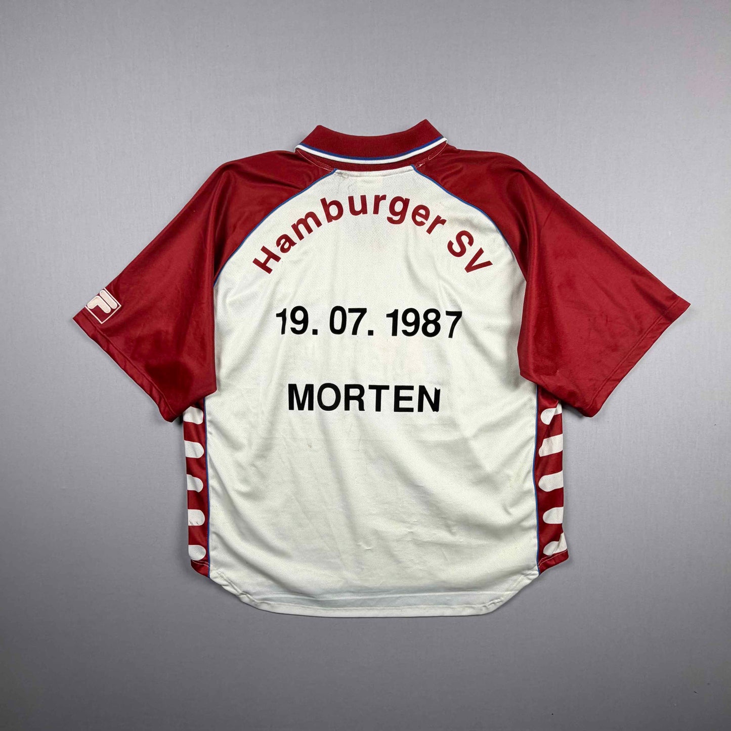 hamburger sv 00/01 hsv trikot (xl) "autogramme + individualflock" fila